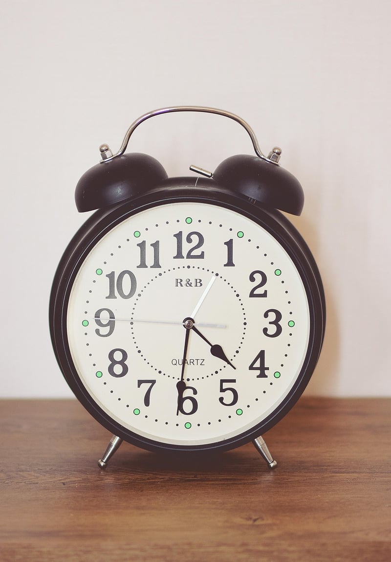 Clock showing time
